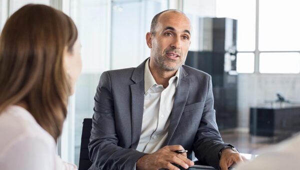 Marketing managers discussing business strategy