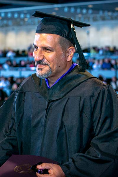 Graduates at commencement